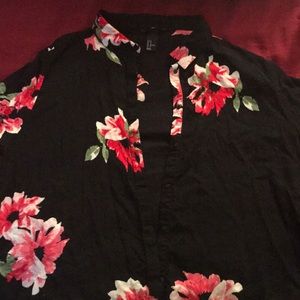 Floral H&M crop blouse